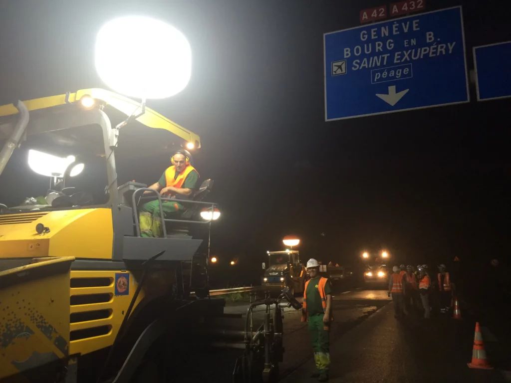 Réfection de chaussées sur A42